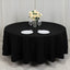 Fire Retardant Premium Polyester 108" Round Tablecloth Black - Stylish High-Performance Table Cover for Large Gatherings