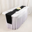 Scuba Polyester 12"x108" Table Runner Black - Wrinkle-Free Table Linen for Events & Weddings