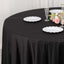 Scuba Round 120" Tablecloth Black - Wrinkle Free & Stain Resistant Seamless Table Cover for Weddings & Events