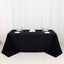 100% Cotton 90"x132" Rectangle Tablecloth Black Linen - Seamless, Soft & Breathable Table Cover