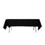 Lamour Satin 60"x102" Rectangle Tablecloth Black - Durable & Silky Soft Feel Table Cover for Weddings & Banquets