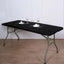 Spandex Rectangle 96"x30" Tablecloth Top Cover Black - Stretchy, Wrinkle Free & Fitted Table Topper