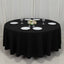 Cotton Blend 108" Round Tablecloth Black - Wrinkle-Resistant Design