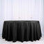 Polyester 120" Round Tablecloth Black - Seamless Wrinkle-Resistant Design for Weddings