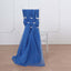 5 Pack Chiffon Chair Sashes Royal Blue - Soft & Lightweight Designer Chair Bows 22"x78"