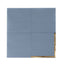 50-Pack Paper Beverage Napkins Dusty Blue with Gold Foil Edge - 2 Ply Disposable Soft 18GSM Cocktail Napkins 5"x5"
