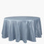 Taffeta 120" Round Tablecloth Dusty Blue - Seamless Accordion Crinkle Table Cover
