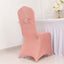 Spandex Chair Cover with Silver Rhinestone Buckled Sash Band Dusty Rose - Stretch Fitted Slipcover