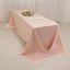 Lamour Satin 90"x156" Rectangle Tablecloth Blush - Luxurious, Soft Seamless Table Cover