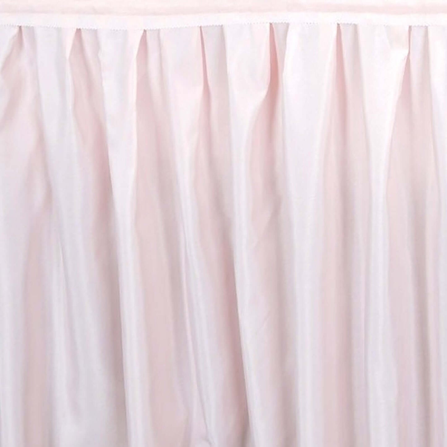 Polyester 21ft Table Skirt Blush - Classic Pleated Design