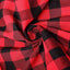 5 Pack Polyester 15"x15" Napkins Black/Red Buffalo Plaid Gingham Style Cloth Napkins