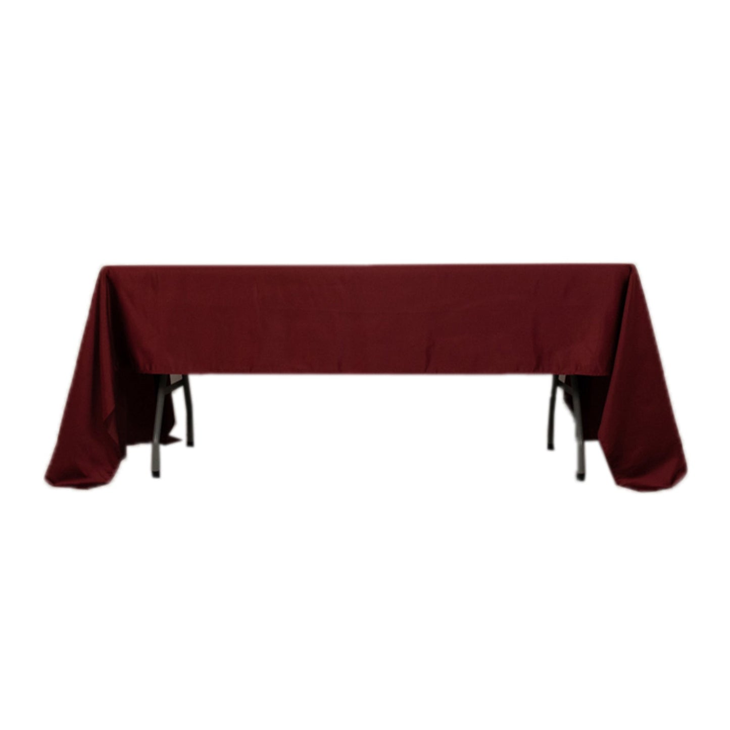 Lamour Satin 60"x126" Rectangle Tablecloth Burgundy - Soft & Silk-Like Table Cover