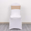 5 Pack Stretch Spandex Chair Sashes Nude - Reusable Chair Bands with Silver Diamond Ring Slide Buckle 5"x14"