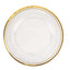 6-Pack Acrylic Round Charger Plates 13" in Clear with Gold Beaded Rim, Dinner Charger Event Tabletop Decor