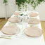 10-Pack Economy Round Plastic Charger Plates 13" in Taupe with Gold Beaded Rim, Stylish Dinner Party Serving Plates