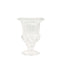 2-Pack Glass Mini Pedestal Flower Vases in Classic Roman Urn Style Clear - Sophisticated Wedding Table Centerpieces 6"