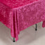 Premium Crushed Velvet 60"x102" Rectangle Tablecloth Fuchsia - Reusable Soft Table Cover