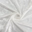 Premium Crushed Velvet 120" Round Tablecloth White - Reusable Soft & Stylish Seamless Table Cover