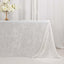Premium Crushed Velvet 90"x132" Rectangle Tablecloth White - Reusable Soft & Graceful Seamless Table Cover