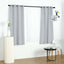 2 Pack Handmade Silver Faux Linen Curtains 52"x64", Curtain Panels With Chrome Grommets