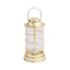 3-Pack LED Tealight Candles Decorative Gold - Battery Operated Mini Lantern Lamps 7"
