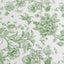 Polyester 70"x70" Square Tablecloth White - Dusty Sage Green French Toile Pattern for Elegant Occasions
