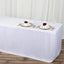 Fitted Polyester 48"x30" Rectangle Tablecloth White - Durable Table Cover for Everyday Use