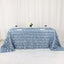 Satin 90"x132" Rectangle Tablecloth Dusty Blue - Grandiose 3D Rosette Seamless Table Cover