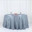 Taffeta 132" Round Tablecloth Dusty Blue - Seamless Accordion Crinkle Table Cover