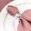 5 Pack Polyester 17"x17" Napkins Dusty Rose - Durable & Wrinkle Resistant Dinner Napkins