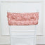 5 Pack Satin Spandex Chair Sashes Dusty Rose - Rosette Design Stretch Chair Bands 6"x14"