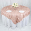 Taffeta 72"x72" Table Overlay Square Tablecloth Dusty Rose - 3D Leaf Petal Table Cover