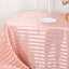 Satin Striped 90"x132" Rectangular Tablecloth Dusty Rose - Seamless Silky Smooth Table Cover