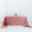 Premium Velvet 90"x156" Rectangle Tablecloth Dusty Rose - Reusable Soft & Seamless Table Cover
