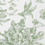 Polyester Table Runner 12"x108" White with Dusty Sage Green French Toile Floral Print Reusable Table DÃ©cor