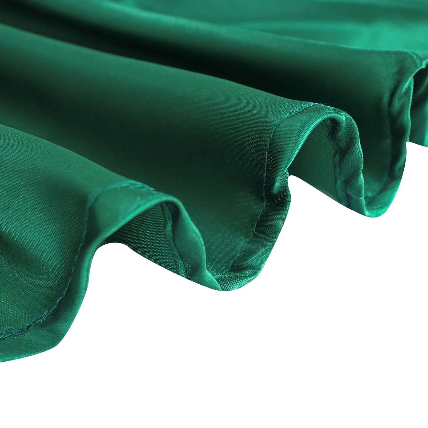Satin 90" Round Tablecloth Hunter Emerald Green - Smooth and Lustrous Table Cover