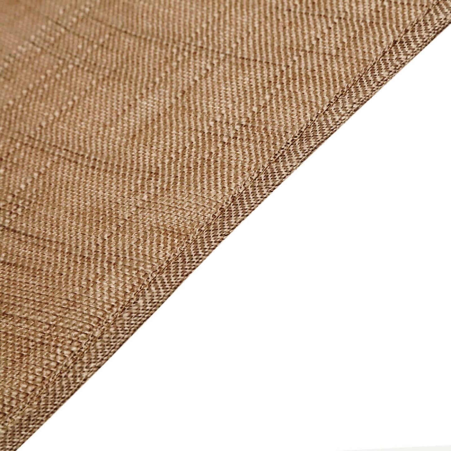 Faux Linen 90"x132" Rectangular Tablecloth Natural - Slubby Texture Wrinkle-Resistant Seamless Table Cover