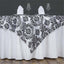 Flocking 60"x60" Table Overlay Square Tablecloth Black - Damask Design for Stylish Occasions
