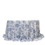 Polyester 132" Round Tablecloth White - Blue French Toile Pattern for Chic Weddings