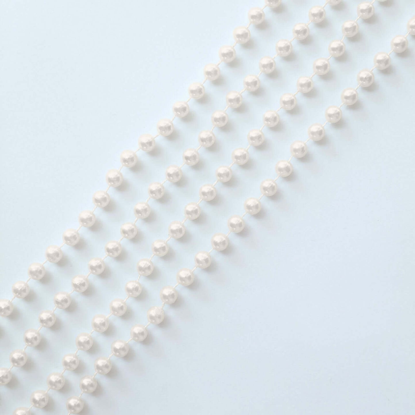 Faux Pearl Beaded 16" Chair Back Garland Sash Ivory Gatsby-Inspired Style - Pre-Tied Chic Wedding Decor for Chiavari Chairs