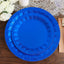 25-Pack Paper 12" Round Charger Plates in Royal Blue with Geometric Prism Design - Disposable 400GSM Serving Trays