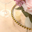 Compote Pedestal Bowl Glass Flower Vase Clear with Gold Beaded Rim - Footed Candy Trifle Bowl for Displays 8"