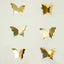 2 Pack 9ft Gold 3D Paper Butterfly Hanging Garland Streamers, Party String Banners