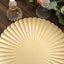 6-Pack Plastic Round Charger Plates 13" in Gold with Scalloped Shell Pattern, Coastal Inspired Disposable Charger Tableware