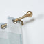 42"-126" Adjustable Curtain Rod Set, Gold, Round Finials