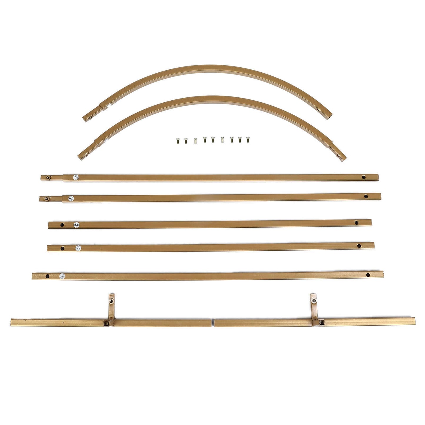 5ft Gold Metal Wedding Arch Chiara Backdrop Stand Floral Display Frame With Round Top