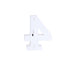 3D Marquee Number "4" Warm White 6 LED Lights Gold - Stylish Light-Up Accent for Events 6"
