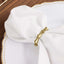 4 Pack Gold Metal Napkin Rings Bamboo Knuckle Style, Modern Serviette Holders - 2"