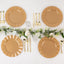 10-Pack Plastic 11" Round Dinner Plates in Gold with Ruffled Rim - Sturdy Disposable Dinnerware for Classy Events & Banquets