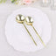 24-Pack Plastic Spoons Glossy Gold - Premium Heavy Duty Disposable Silverware 8"